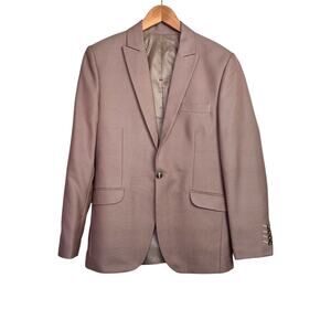 JEAN COURCEL Paris Textured Cotton Blend Blazer in Brown Tailored Jacket Size 46